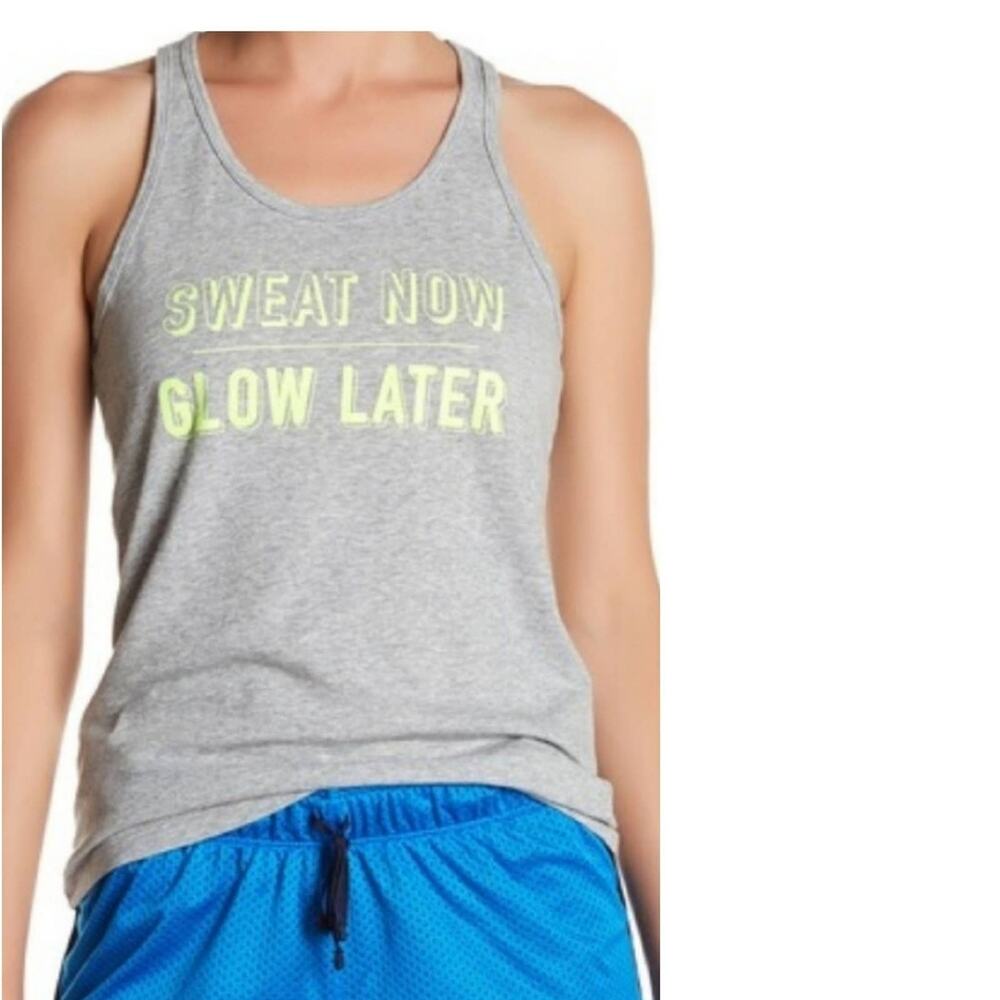 Nike Racerback Tank Sweat Now Glow Later Grey Size Small